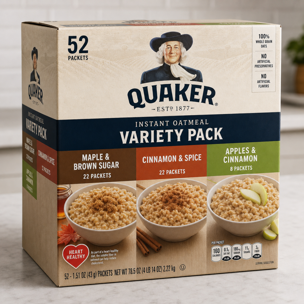 quaker instant oatmeal variety pack